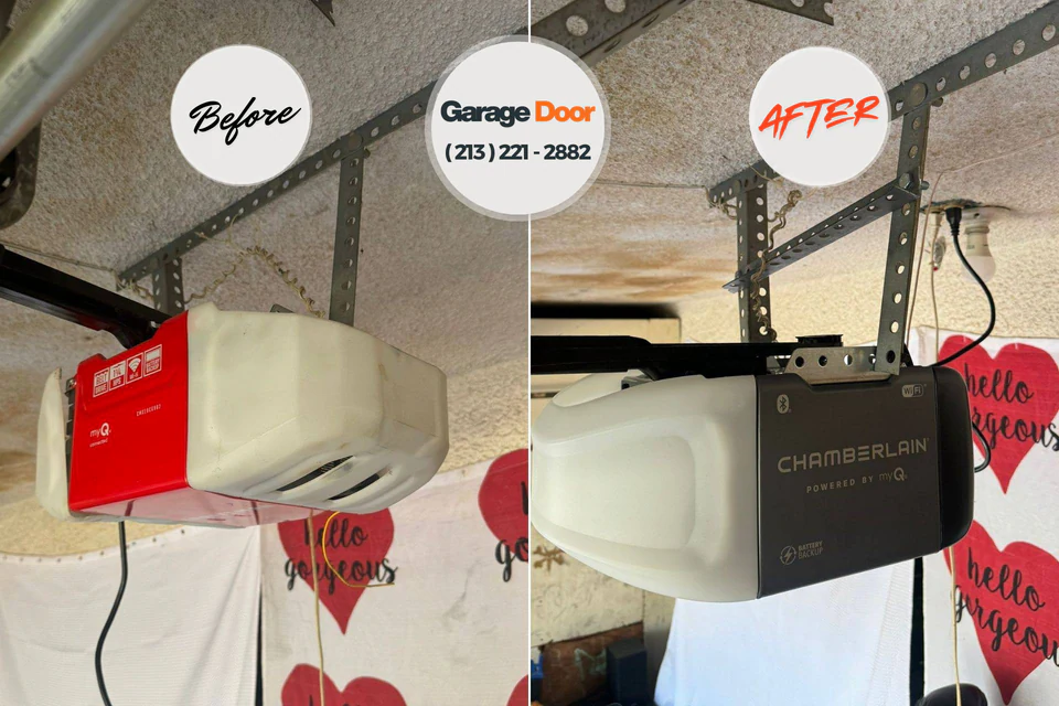 Before and after: garage door repair 61275
